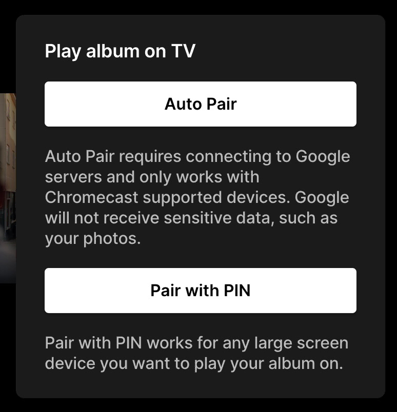 Pairing options