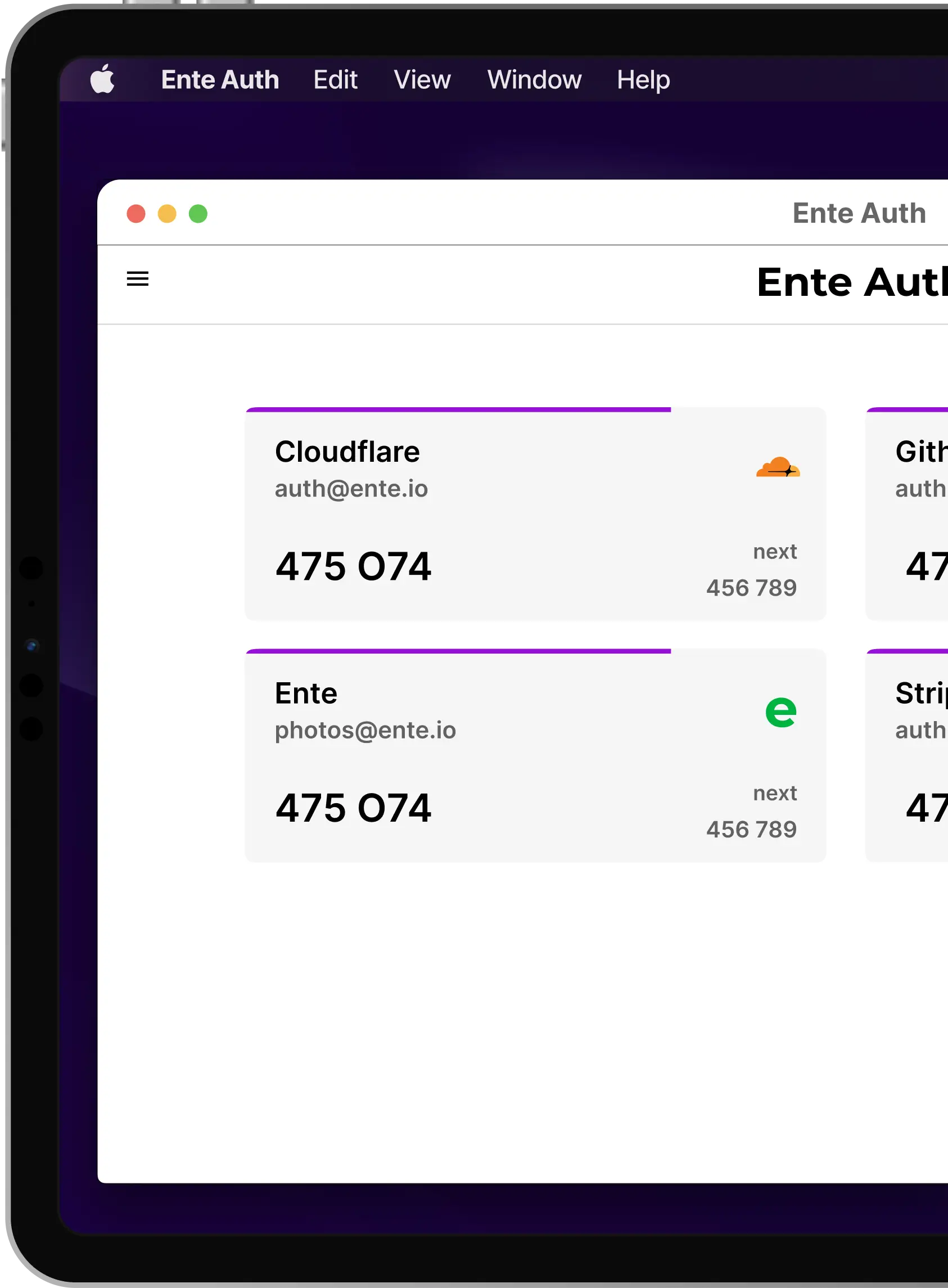 Ente Auth - Open source 2FA authenticator, with E2EE backups