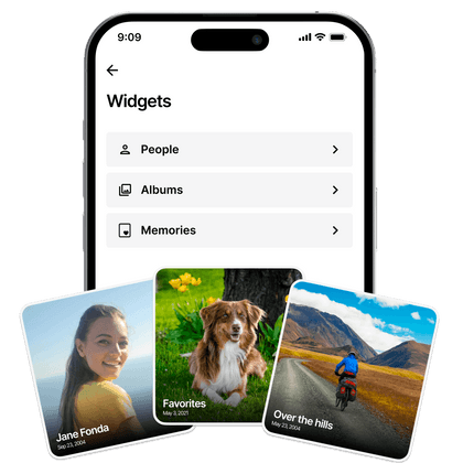 Powerful homescreen widgets on Ente Photos Powerful homescreen widgets on Ente Photos
