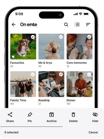 Bulk actions for albums on Ente Photos Bulk actions for albums on Ente Photos
